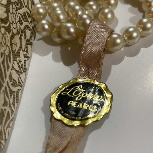 1945/52 Vintage Faux Pearls. With Label, occupied Japan. With original Box. - Picture 3 of 9